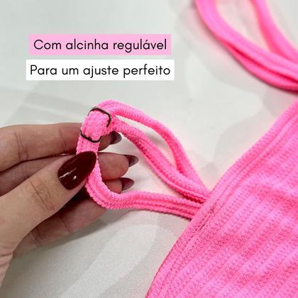 Imagem de Biquíni Infantil Juvenil Menina Praia Liso Básico Verão