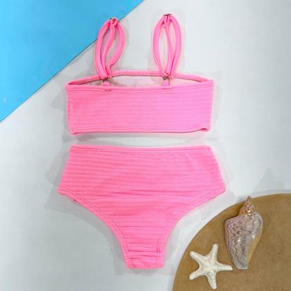 Imagem de Biquíni Infantil Juvenil Menina Praia Liso Básico Verão