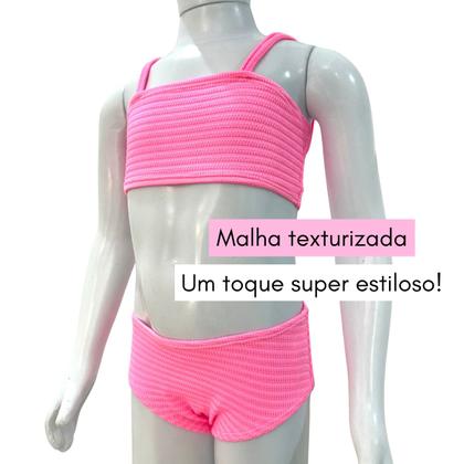 Imagem de Biquíni Infantil Juvenil Menina Praia Liso Básico Verão