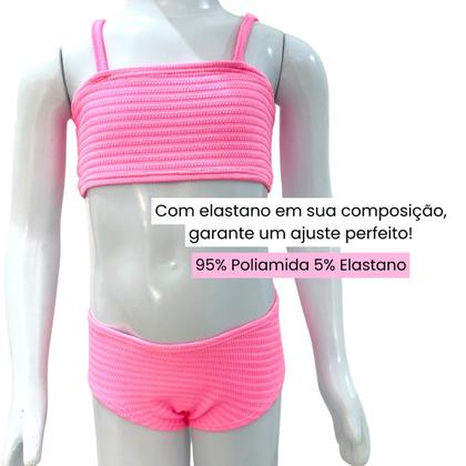 Imagem de Biquíni Infantil Juvenil Menina Praia Liso Básico Verão