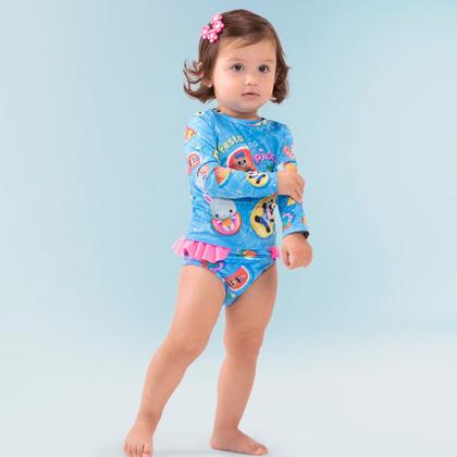 Imagem de Biquíni Infantil Manga Longa BGR em Malha Proteção UV50+