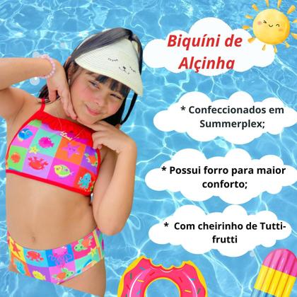 Imagem de Biquini Infantil Menina Juvenil Proteção UV Verão Moda Praia