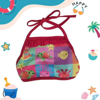 Imagem de Biquini Infantil Menina Juvenil Proteção UV Verão Moda Praia