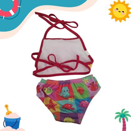 Imagem de Biquini Infantil Menina Juvenil Proteção UV Verão Moda Praia
