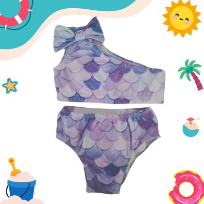 Imagem de Biquini Infantil Menina Juvenil Proteção UV Verão Moda Praia