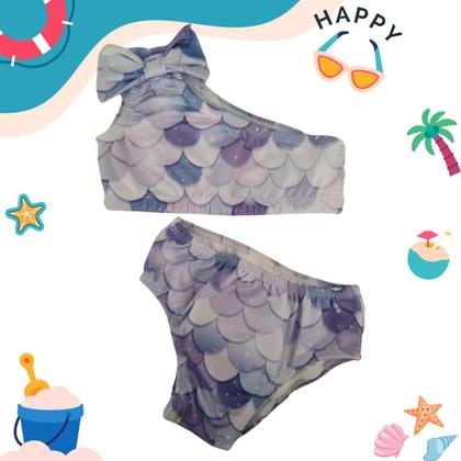 Imagem de Biquini Infantil Menina Juvenil Proteção UV Verão Moda Praia