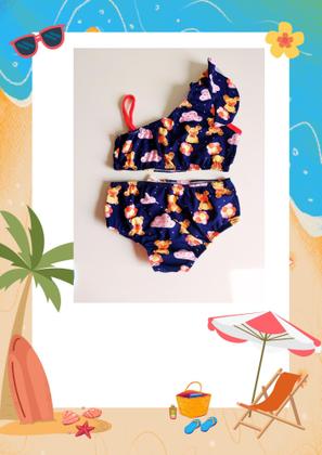 Imagem de Biquíni Infantil Menina Moda Praia Verão Estampado