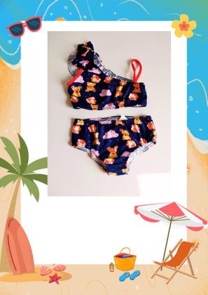 Imagem de Biquíni Infantil Menina Moda Praia Verão Estampado
