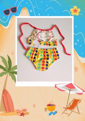 Imagem de Biquíni Infantil Menina Moda Praia Verão Estampado