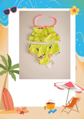 Imagem de Biquíni Infantil Menina Moda Praia Verão Estampado