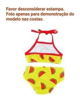 Imagem de Biquini Infantil Moda Praia Verão Florido Proteção Uv50 1ao7