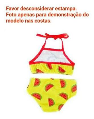 Imagem de Biquini Infantil Personagem Moda Praia Verão Com Proteçã Uv