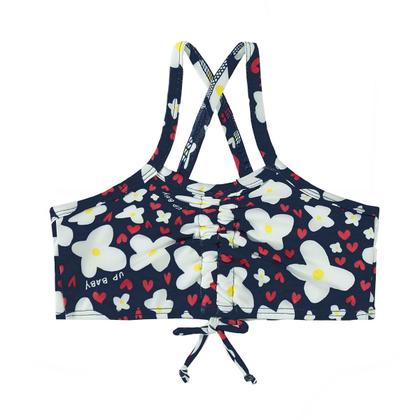 Imagem de Biquíni Infantil Proteção UV Flores Marinho Up Baby