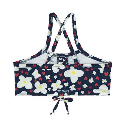 Imagem de Biquíni Infantil Proteção UV Flores Marinho Up Baby