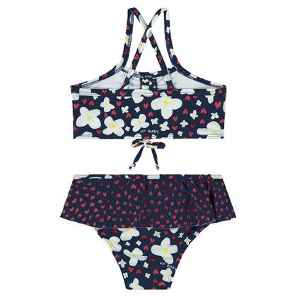 Imagem de Biquíni Infantil Proteção UV Flores Marinho Up Baby