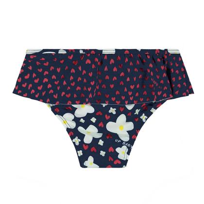 Imagem de Biquíni Infantil Proteção UV Flores Marinho Up Baby