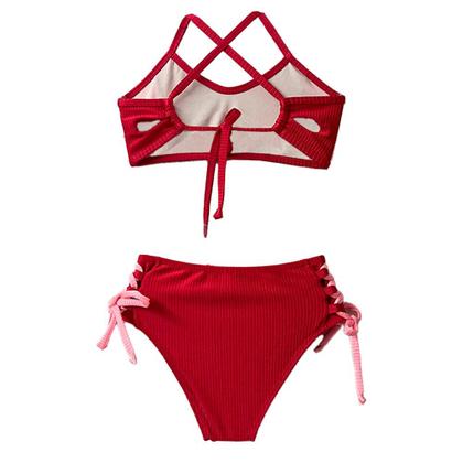 Imagem de Biquini Infantil sem bojo com textura tecido brilhoso