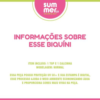 Imagem de Biquini Infanto Juvenil Com Calcinha Especial Teen Pop UV50+