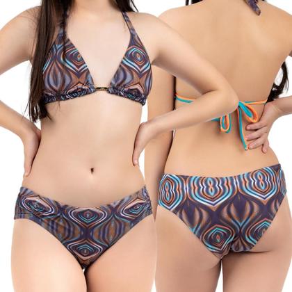 Imagem de Biquini Juvenil Cortininha Estampado Calcinha Borboleta Proteção Solar UV50