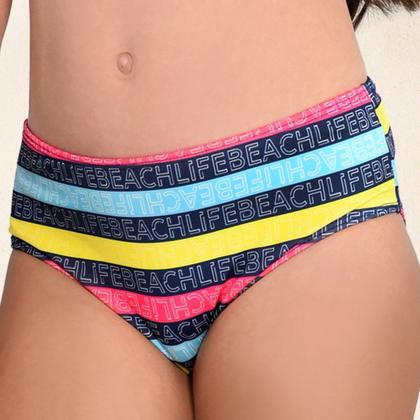 Imagem de Biquíni Juvenil Menina Proteção UV FPS 50+ Top e Tanga Colorido Beach Marujos e Sereias 265