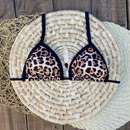 Imagem de Biquíni Marquinha De Fita Onça Preto