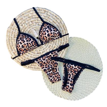 Imagem de Biquíni Marquinha De Fita Onça Preto