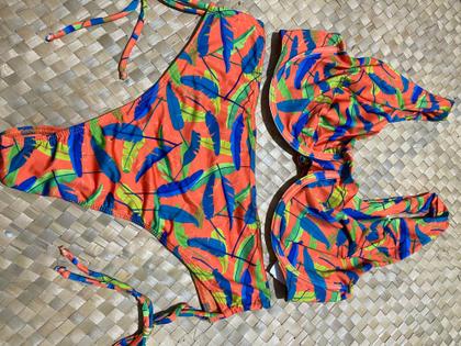Biquíni meia taça avulso plus estampado - Pathy Imagem de Biquíni meia taça avulso plus estampado