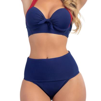 Imagem de Biquíni Meia Taça Com Bojo Sustentação E Calcinha Hot Pant