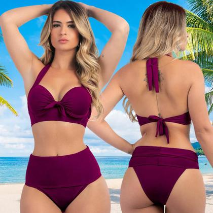 Imagem de Biquíni Meia Taça Com Bojo Sustentação E Calcinha Hot Pant
