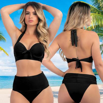 Imagem de Biquíni Meia Taça Com Bojo Sustentação E Calcinha Hot Pant