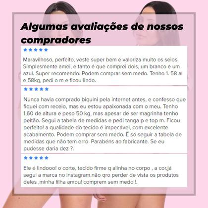 Imagem de Biquíni Meia Taça Cortininha Praia Aviador Feminino Bojo Fio Dental Banho Aro V Textura Asa Delta Duplo Cintura Alta