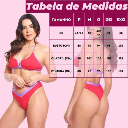 Imagem de Biquíni Meia Taça Cortininha Praia Aviador Feminino Bojo Fio Dental Banho Aro V Textura Asa Delta Duplo Cintura Alta