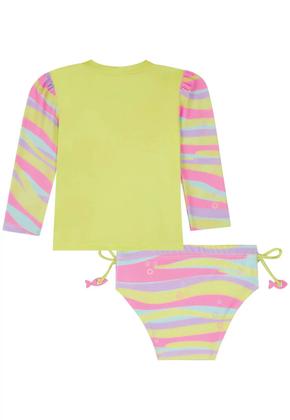 Imagem de Bíquini Menina Blusa UV Estampado Kukiê