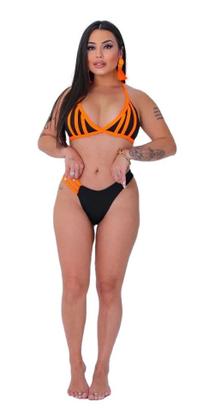 Imagem de Biquini Neon Asa Delta Cavado Com Bojo Semi Fio Dental Verão