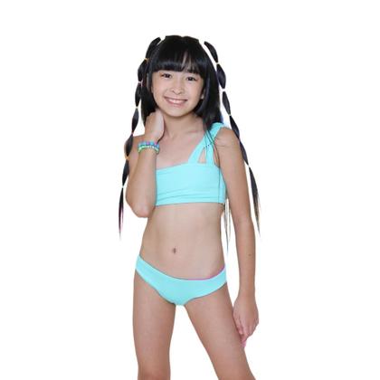 Imagem de Biquini Niki Macrame Dupla Face Verde Tiffany e roxo