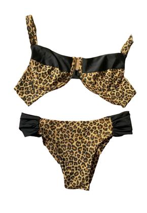 Imagem de Biquíni Onça Plus Size Aro Sem Bojo Calcinha Fio Duplo