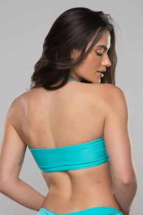 Imagem de Biquini parte de cima nó  fts - azul turquesa
