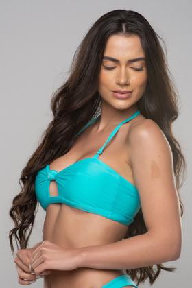 Imagem de Biquini parte de cima nó  fts - azul turquesa