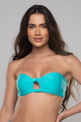 Imagem de Biquini parte de cima nó  fts - azul turquesa