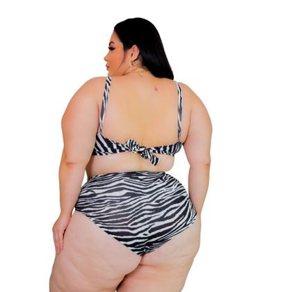 Imagem de Biquini Plus Size 2 em 1 Top Plus Calcinha Cintura Alta Nova Coleção