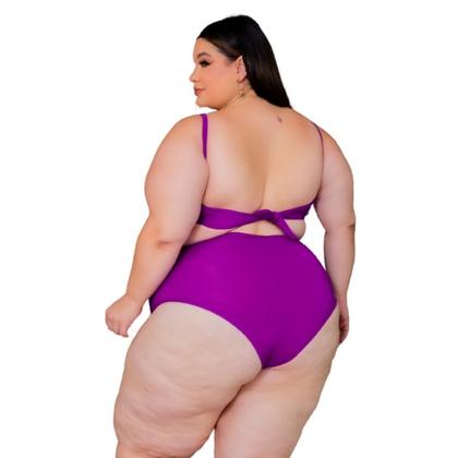 Imagem de Biquini Plus Size 2 em 1 Top Plus Calcinha Cintura Alta Nova Coleção