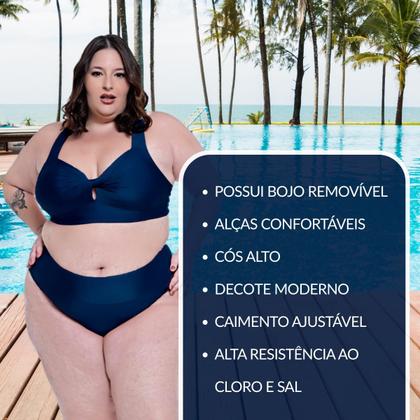 Imagem de Biquini Plus Size Bojo Torcido Calcinha Fio Duplo Ajustável