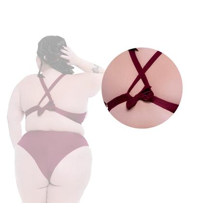 Imagem de Biquini Plus Size Bojo Torcido Calcinha Fio Duplo Ajustável