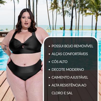 Imagem de Biquini Plus Size Bojo Torcido Calcinha Fio Duplo Ajustável