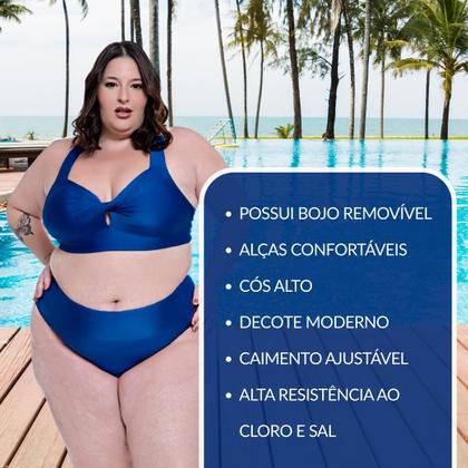 Imagem de Biquini Plus Size Bojo Torcido Calcinha Fio Duplo Ajustável