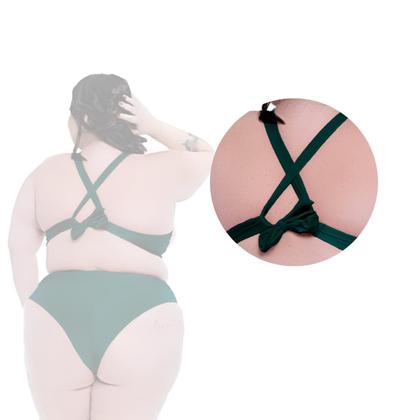 Imagem de Biquini Plus Size Bojo Torcido Calcinha Fio Duplo Ajustável