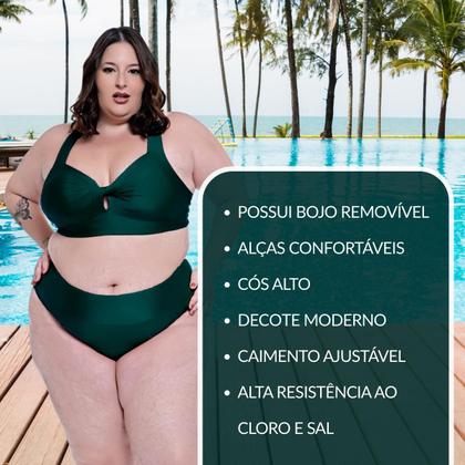 Imagem de Biquini Plus Size Bojo Torcido Calcinha Fio Duplo Ajustável
