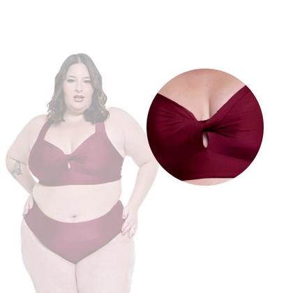 Imagem de Biquini Plus Size Bojo Torcido Calcinha Fio Duplo Ajustável