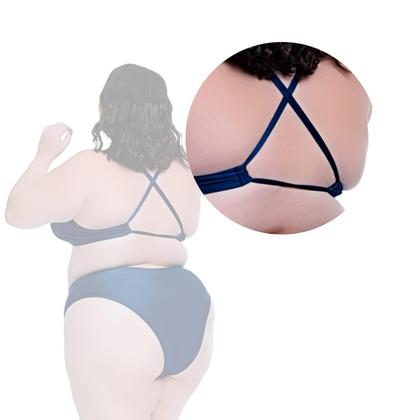Imagem de Biquíni Plus Size Com Bojo Removível Disfarça Barriguinha