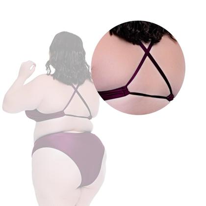 Imagem de Biquíni Plus Size Com Bojo Removível Disfarça Barriguinha